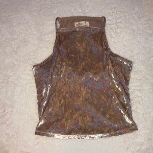 CRUSHED VELVET CROP TOP